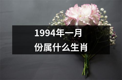 1994年一月份属什么生肖