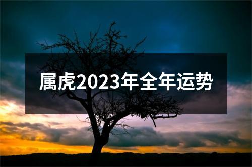 属虎2023年全年运势