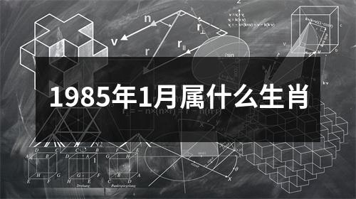 1985年1月属什么生肖