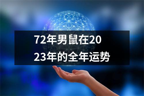 72年男鼠在2023年的全年运势