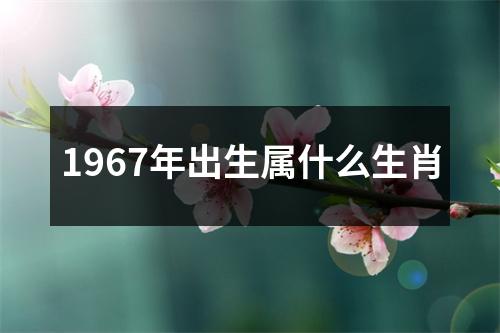 1967年出生属什么生肖