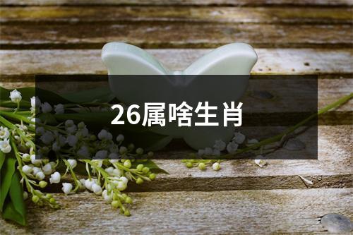 26属啥生肖