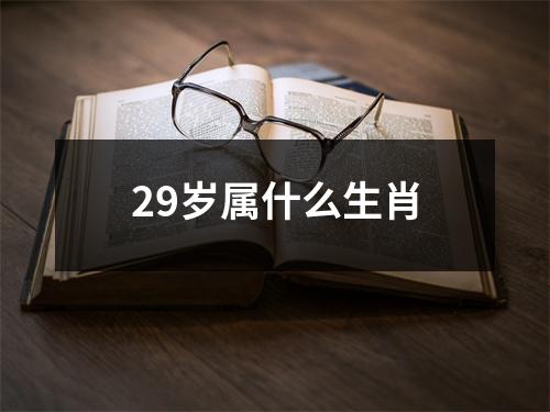 29岁属什么生肖