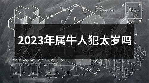 2023年属牛人犯太岁吗