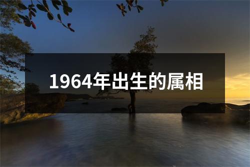 1964年出生的属相