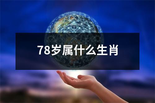 78岁属什么生肖