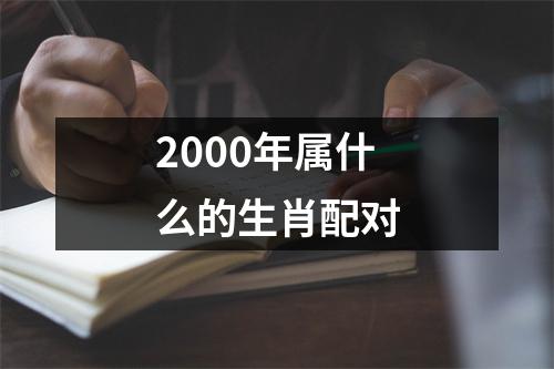 2000年属什么的生肖配对