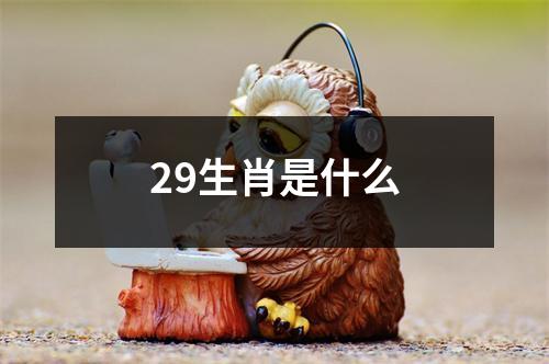 29生肖是什么