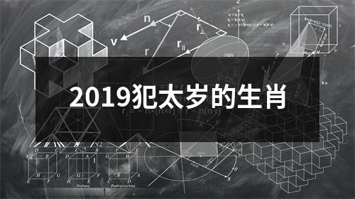 2019犯太岁的生肖