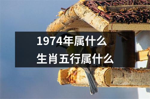 1974年属什么生肖五行属什么