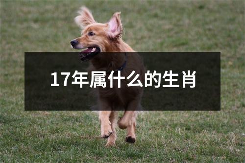 17年属什么的生肖