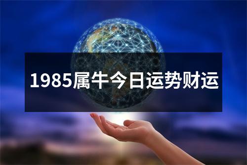 1985属牛今日运势财运