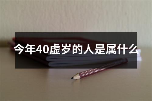 今年40虚岁的人是属什么