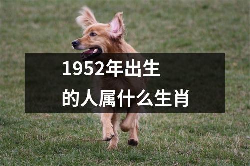 1952年出生的人属什么生肖