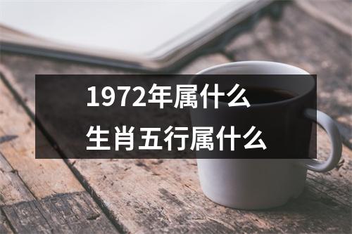 1972年属什么生肖五行属什么