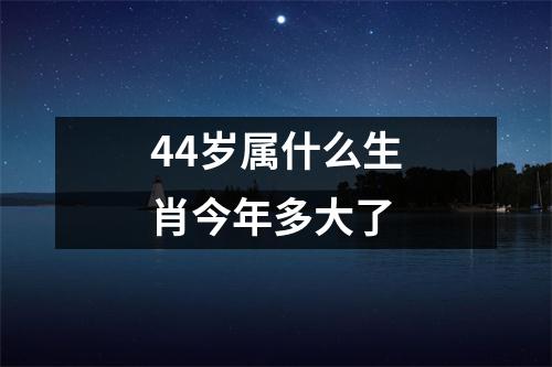 44岁属什么生肖今年多大了