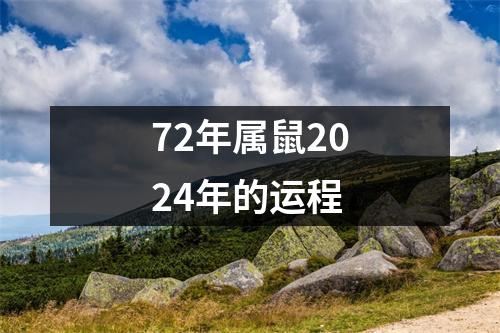 72年属鼠2024年的运程