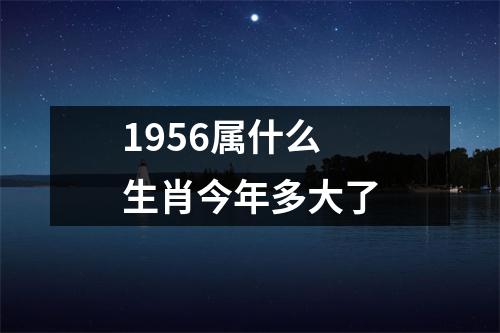 1956属什么生肖今年多大了