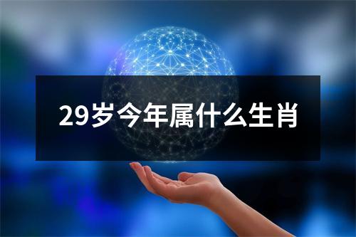 29岁今年属什么生肖