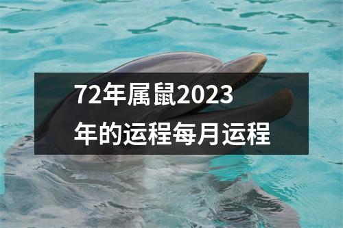 72年属鼠2023年的运程每月运程