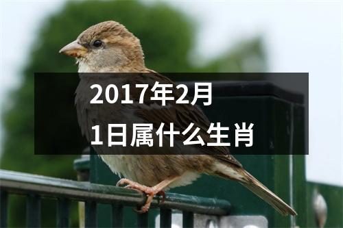 2017年2月1日属什么生肖