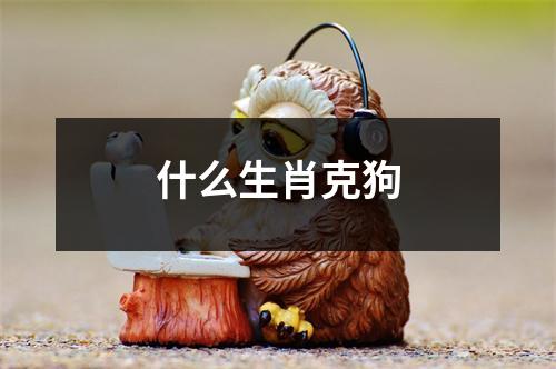 什么生肖克狗