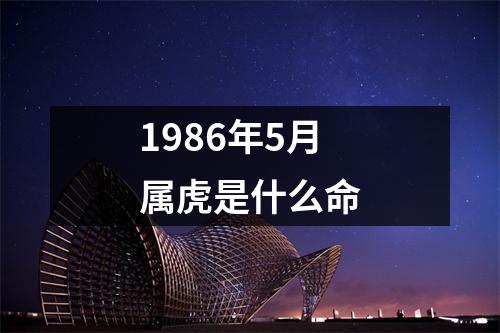 1986年5月属虎是什么命