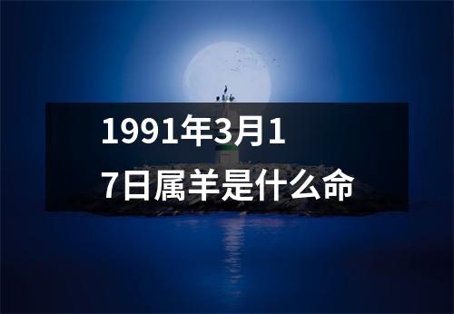 1991年3月17日属羊是什么命