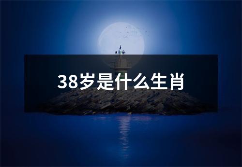 38岁是什么生肖