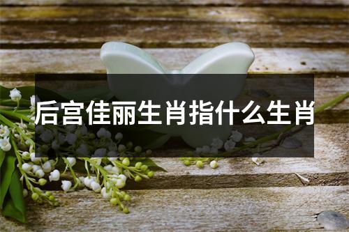 后宫佳丽生肖指什么生肖