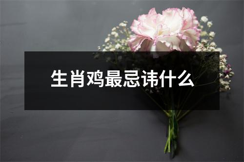 生肖鸡最忌讳什么