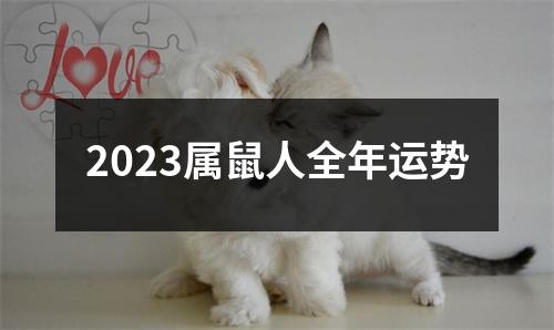 2023属鼠人全年运势