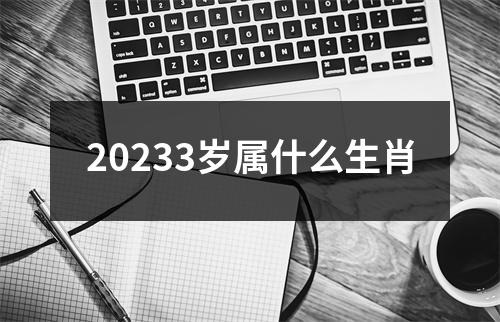 20233岁属什么生肖