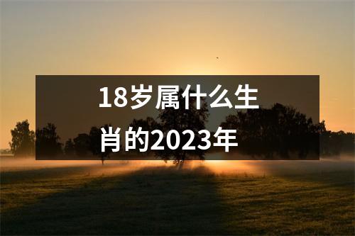 18岁属什么生肖的2023年