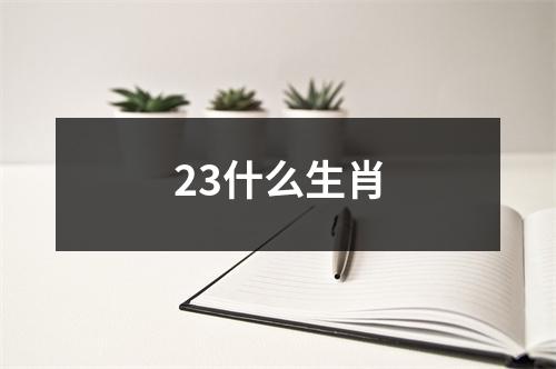 23什么生肖