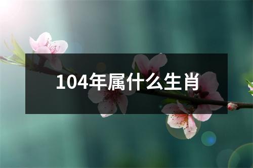 104年属什么生肖