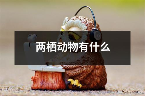 两栖动物有什么