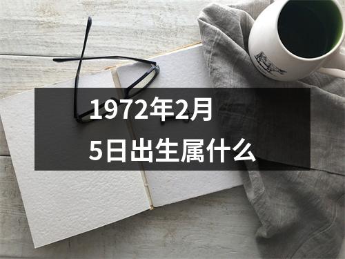 1972年2月5日出生属什么