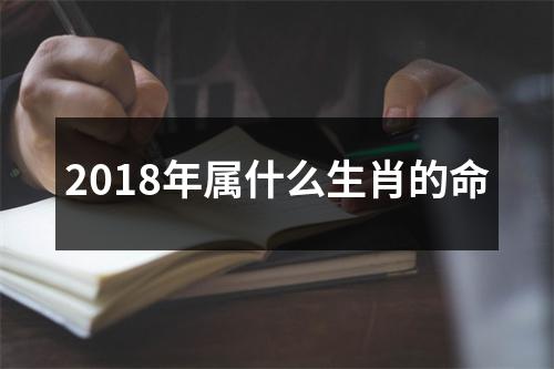 2018年属什么生肖的命