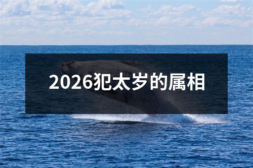 2026犯太岁的属相