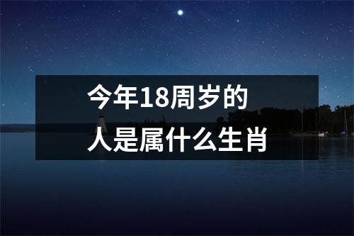 今年18周岁的人是属什么生肖