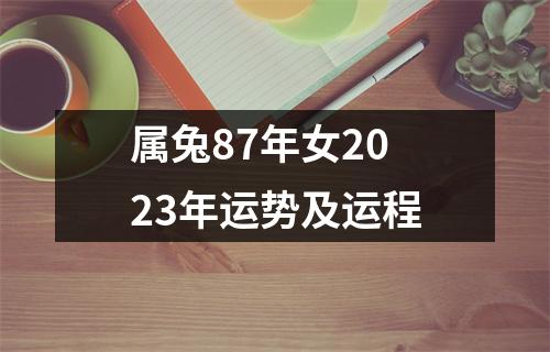 属兔87年女2023年运势及运程