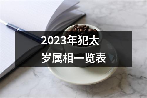 2023年犯太岁属相一览表