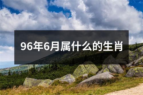 96年6月属什么的生肖