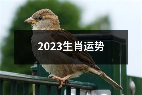 2023生肖运势