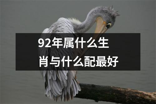 92年属什么生肖与什么配最好