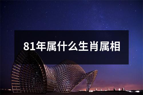 81年属什么生肖属相