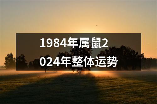 1984年属鼠2024年整体运势