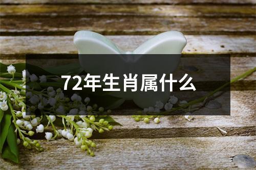 72年生肖属什么