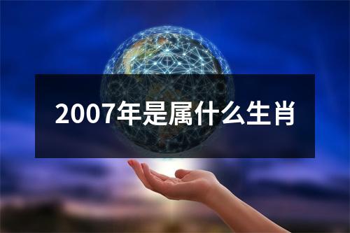 2007年是属什么生肖